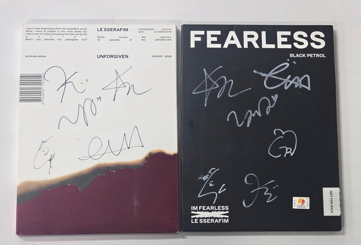 LE SSERAFIM "UNFORGIVEN &amp; FEARLESS" - Hand Autographed(Signed) Promo Album [26.1.15]