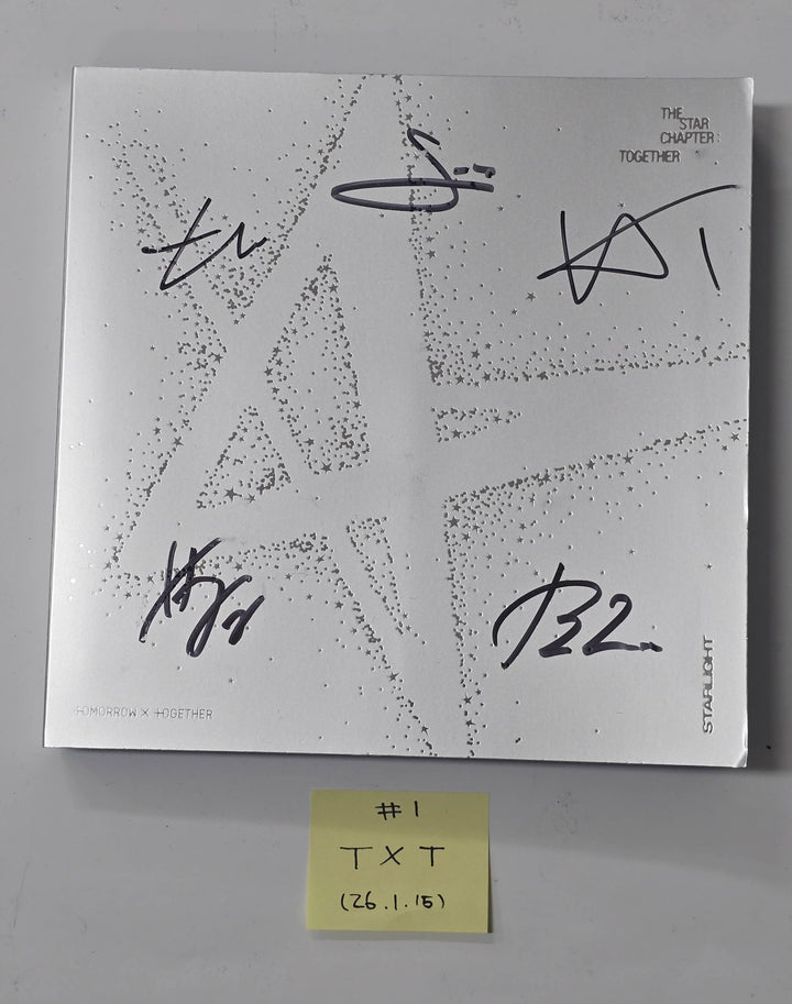 TXT "TOGETHER &amp; SANCTUARY &amp; FREEFALL" - Hand Autographed(Signed) Promo Album [26.1.15]
