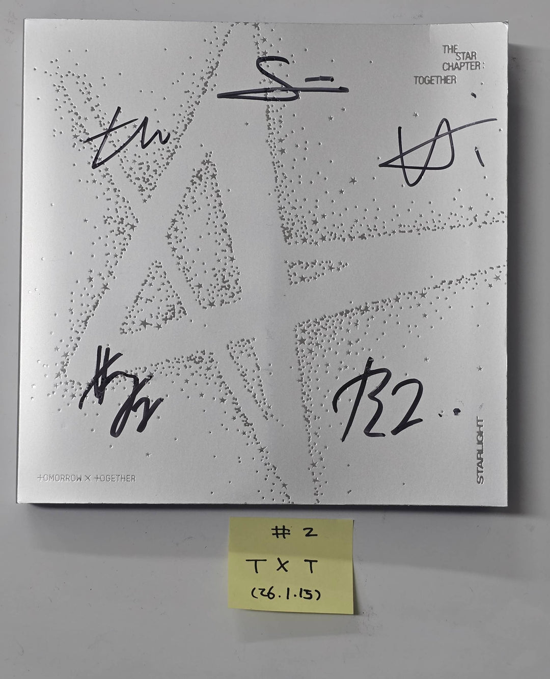 TXT "TOGETHER &amp; SANCTUARY &amp; FREEFALL" - Hand Autographed(Signed) Promo Album [26.1.15]