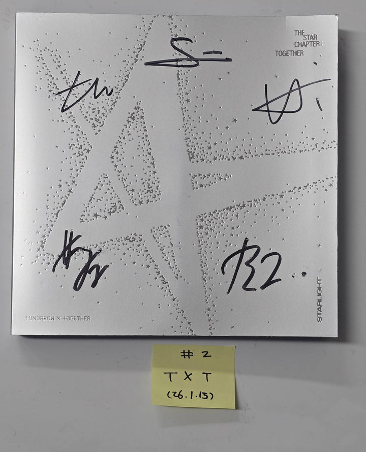 TXT "TOGETHER &amp; SANCTUARY &amp; FREEFALL" - Hand Autographed(Signed) Promo Album [26.1.15]