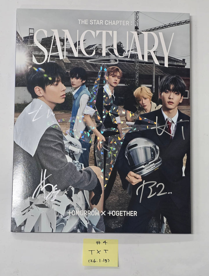 TXT "TOGETHER &amp; SANCTUARY &amp; FREEFALL" - Hand Autographed(Signed) Promo Album [26.1.15]