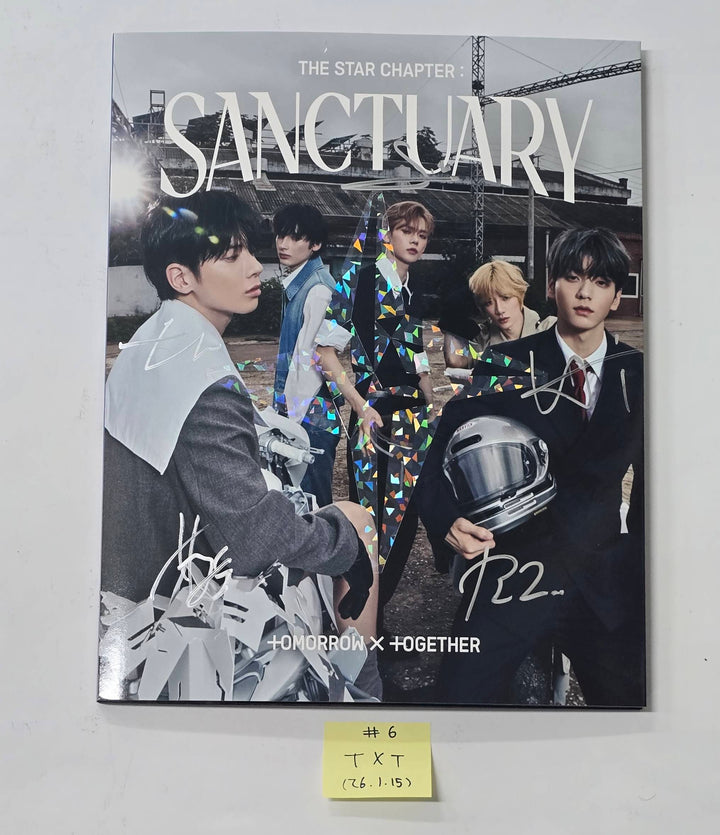 TXT "TOGETHER &amp; SANCTUARY &amp; FREEFALL" - Hand Autographed(Signed) Promo Album [26.1.15]