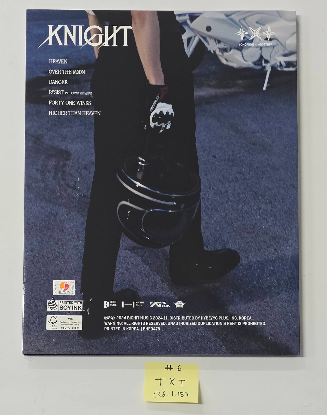 TXT "TOGETHER &amp; SANCTUARY &amp; FREEFALL" - Hand Autographed(Signed) Promo Album [26.1.15]