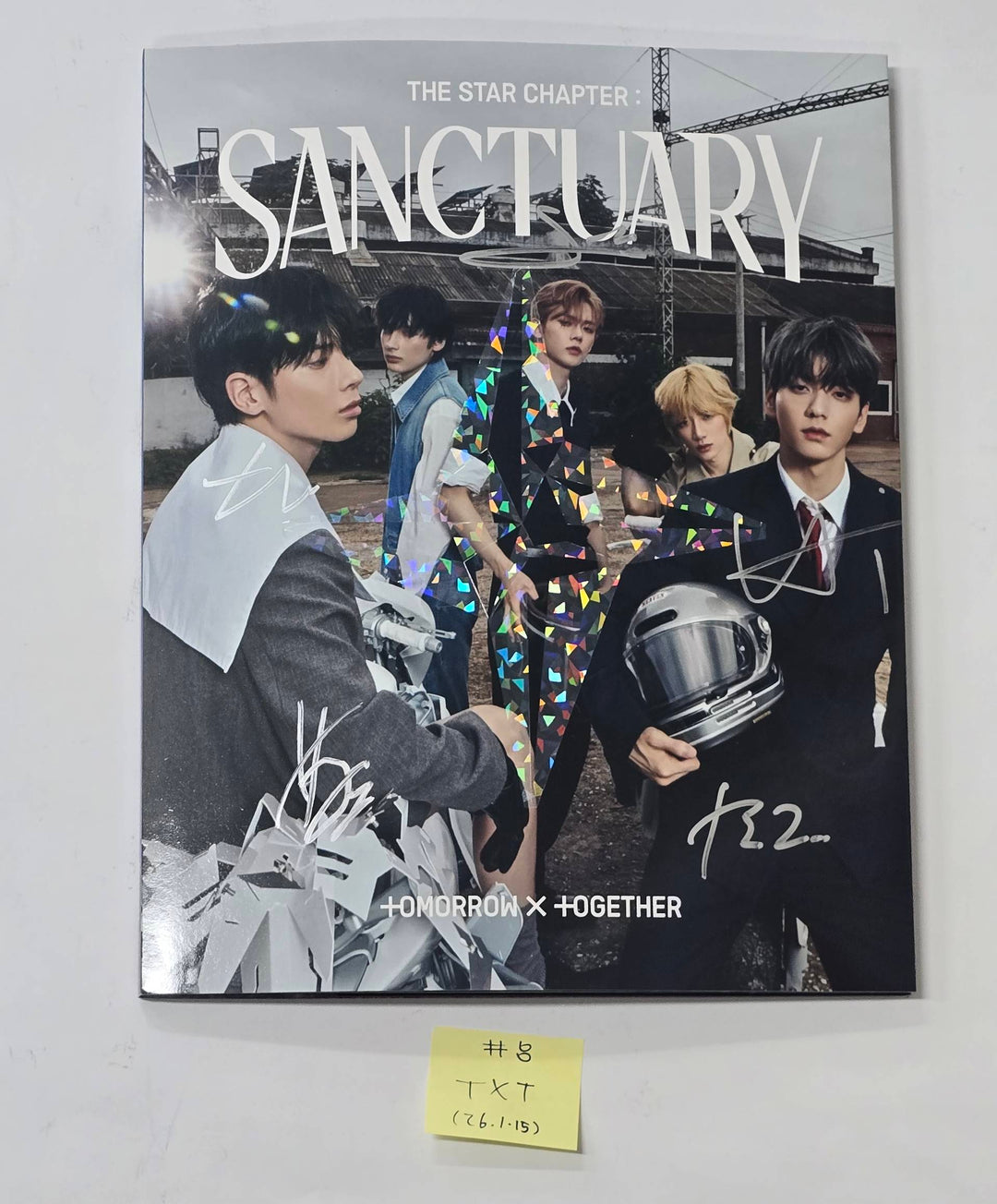 TXT "TOGETHER &amp; SANCTUARY &amp; FREEFALL" - Hand Autographed(Signed) Promo Album [26.1.15]