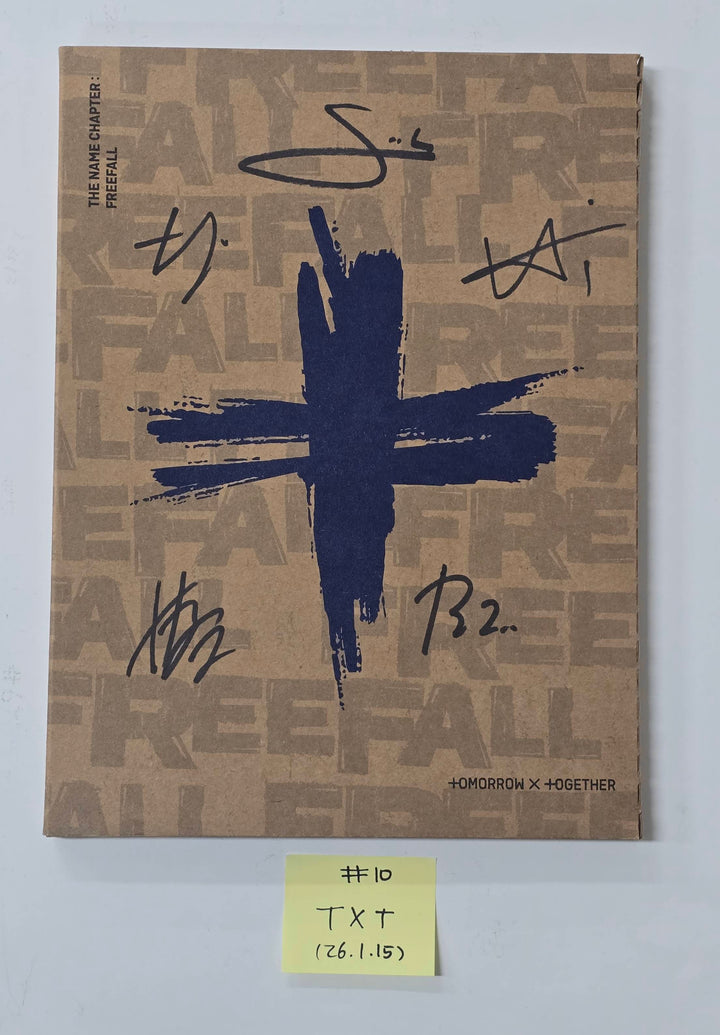 TXT "TOGETHER &amp; SANCTUARY &amp; FREEFALL" - Hand Autographed(Signed) Promo Album [26.1.15]