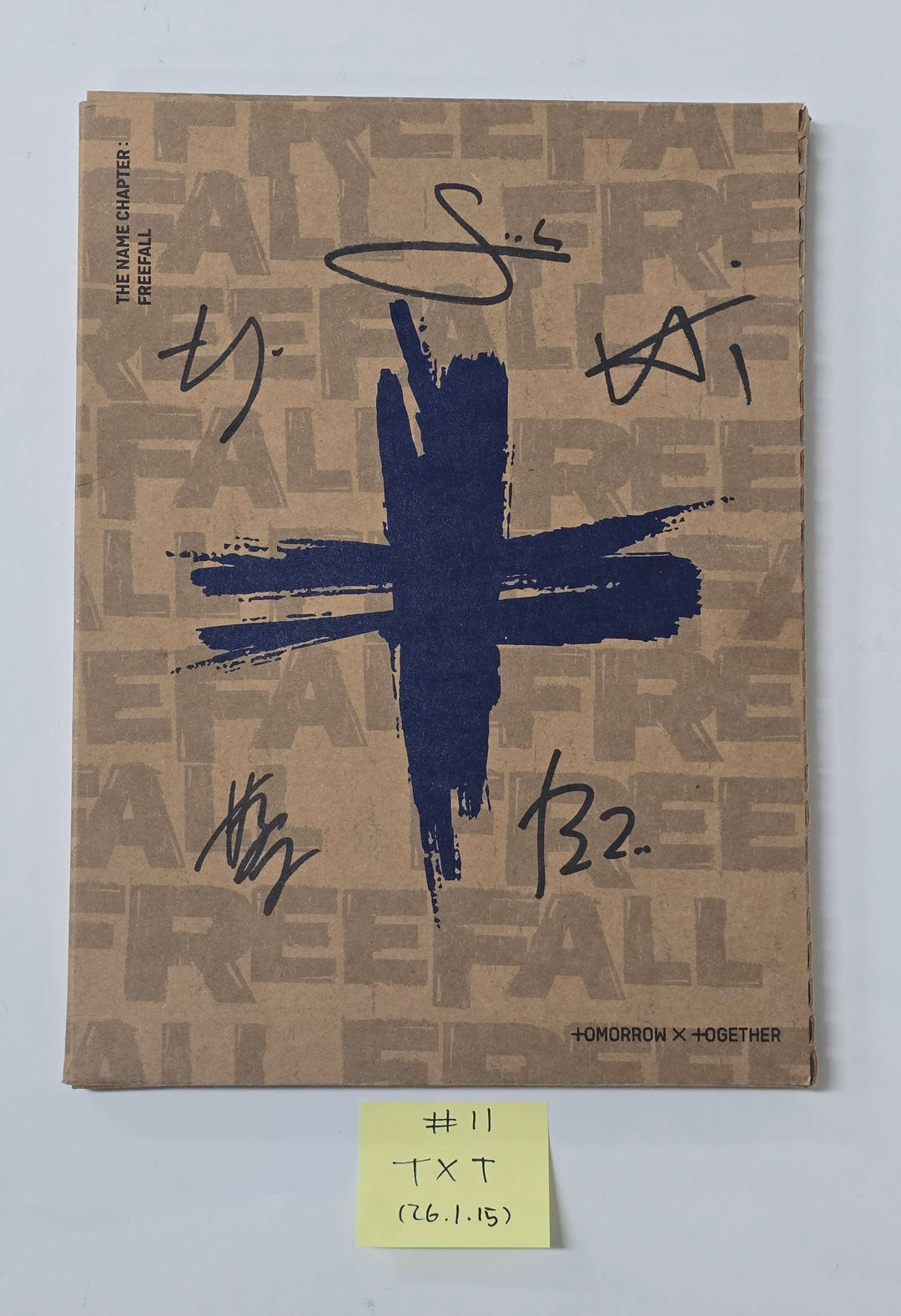 TXT "TOGETHER &amp; SANCTUARY &amp; FREEFALL" - Hand Autographed(Signed) Promo Album [26.1.15]