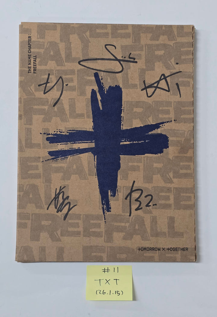 TXT "TOGETHER &amp; SANCTUARY &amp; FREEFALL" - Hand Autographed(Signed) Promo Album [26.1.15]