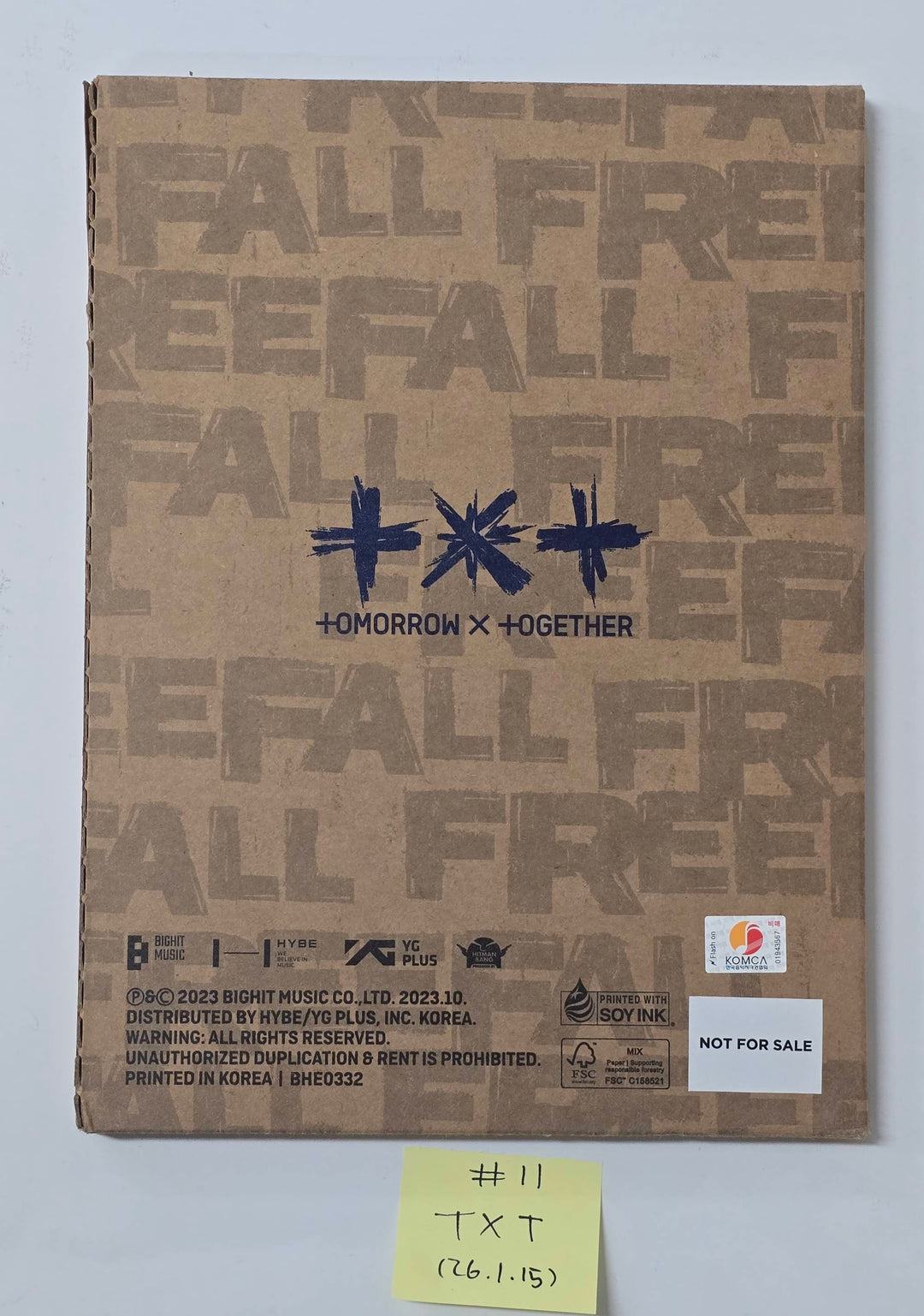 TXT "TOGETHER &amp; SANCTUARY &amp; FREEFALL" - Hand Autographed(Signed) Promo Album [26.1.15]