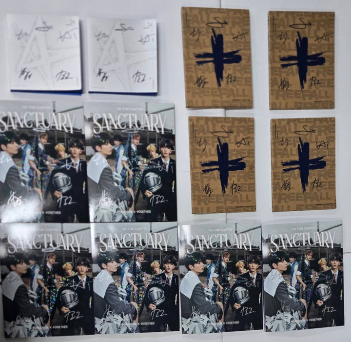 TXT "TOGETHER &amp; SANCTUARY &amp; FREEFALL" - Hand Autographed(Signed) Promo Album [26.1.15]