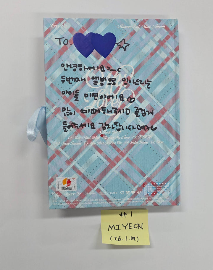 SAY MY NAME "&amp;Our Vibe", ILLIT "NOT CUTE ANYMORE" MIYEON "MY, Lover" - Hand Autographed(Signed) Promo Album [26.1.19]