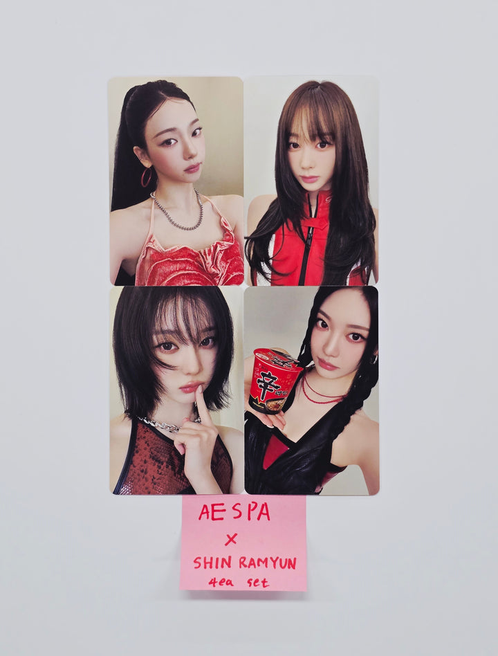 AESPA - Aespa x SHIN RAMYUN Event Photocard set (4ea) (1) [26.1.22]