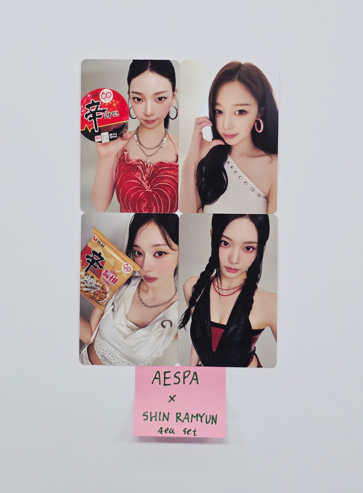 AESPA - Aespa x SHIN RAMYUN Event Photocard set (4ea) (2) [26.1.22]