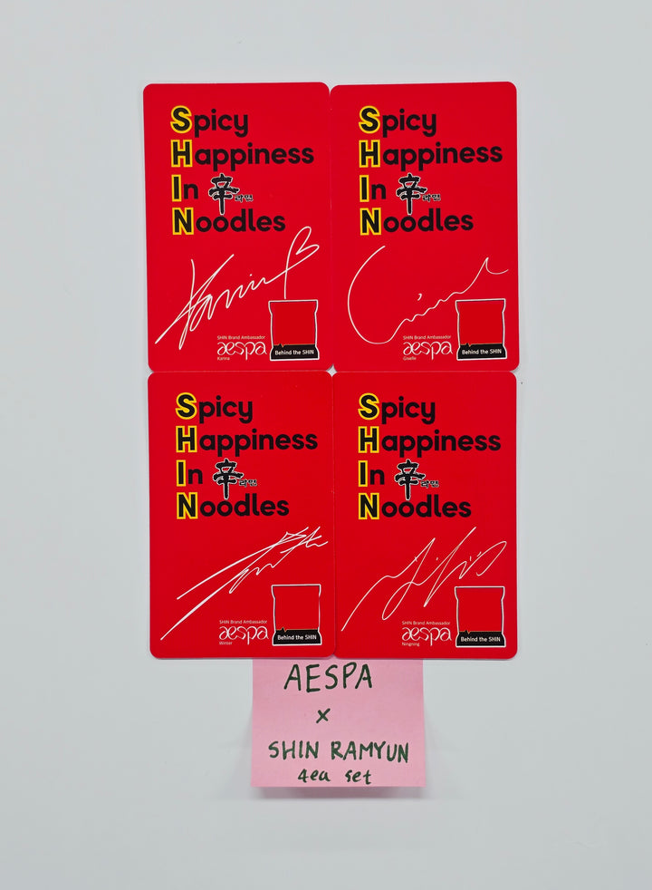 AESPA - Aespa x SHIN RAMYUN Event Photocard set (4ea) (2) [26.1.22]