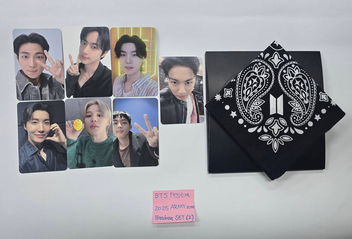 BTS "Festa" - 2025 ARMY Zone Bandana &amp; Photocards Set (7EA) [26.1.28]