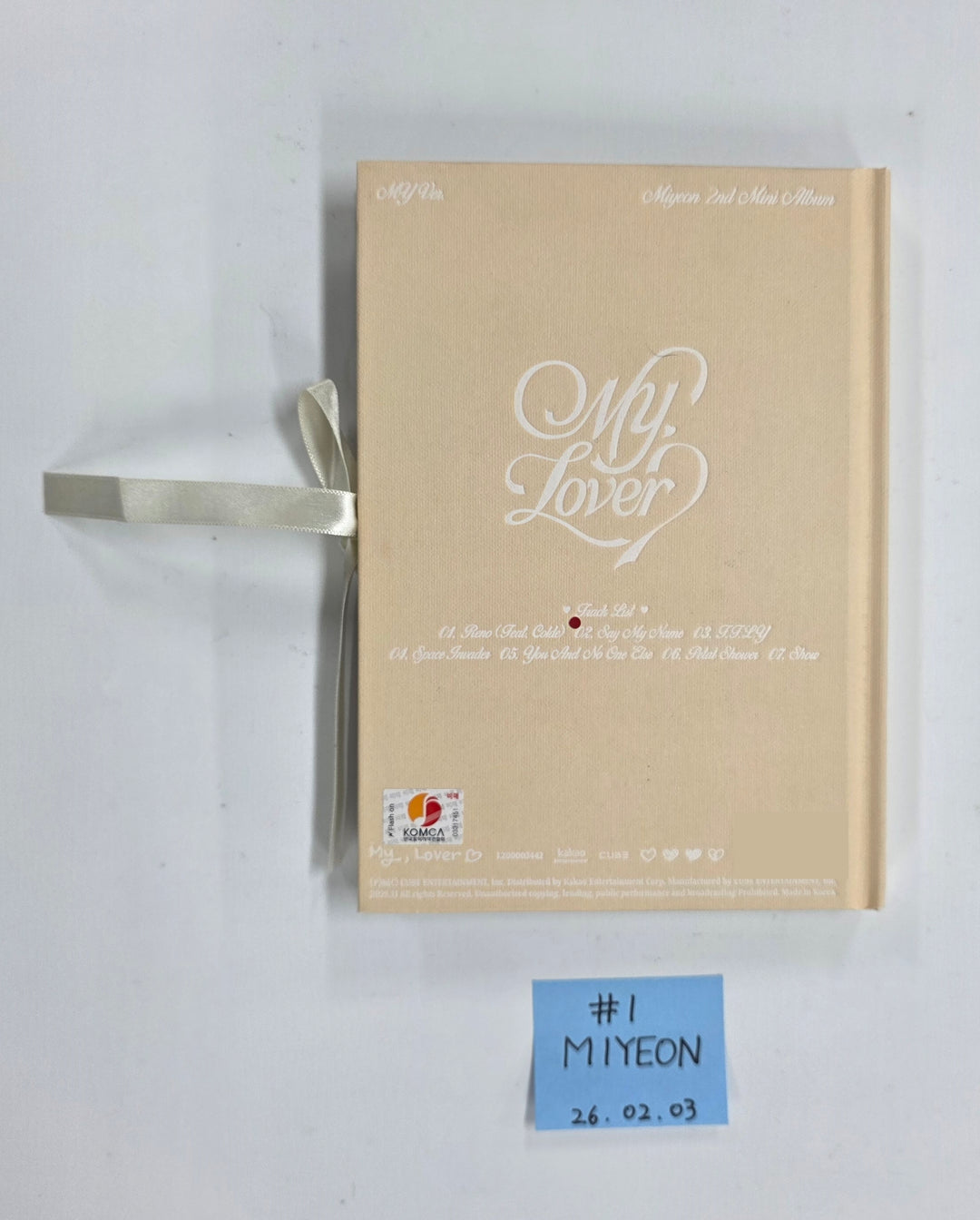 MIYEON "MY, Lover" - Hand Autographed(Signed) Promo Album [26.02.03]