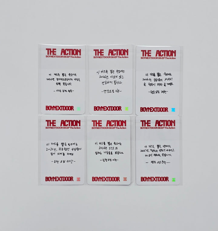 BOYNEXTDOOR  5th EP "The Action" - Makestar Lucky Draw Event Photocard [26.02.04]