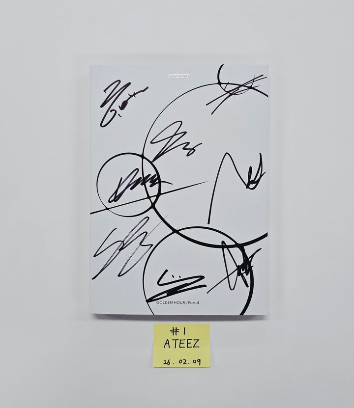 ATEEZ "GOLDEN HOUR : Part.4" - Hand Autographed(Signed) Promo Album [26.02.09]