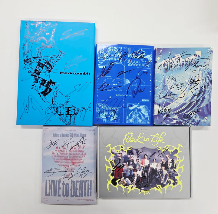 ENHYPEN "THE SIN : VANISH", ZEROBASEONE "BLUE PARADISE", TWS "play hard", Xdinary Heroes "LXVE to DEATH", &amp;TEAM "Back to Life" - Hand Autographed(Signed) Promo Album [26.02.12]
