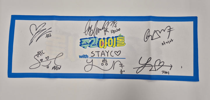 StayC- Hand Autographed(Signed) Weekly Idol Slogan [26.02.19]