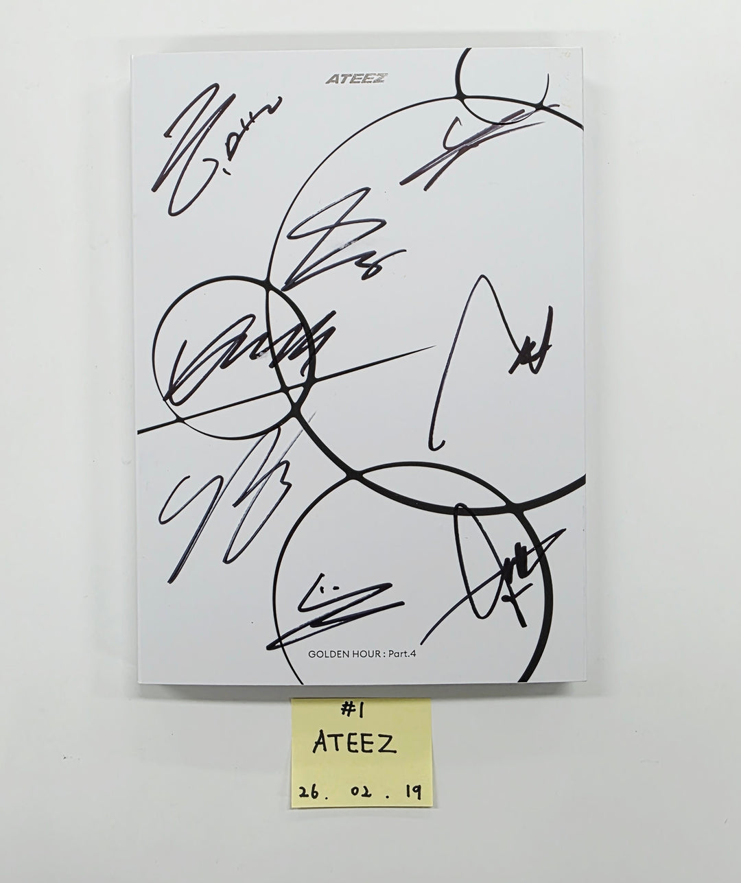 ATEEZ "GOLDEN HOUR : Part.4" - Hand Autographed(Signed) Promo Album [26.02.19]
