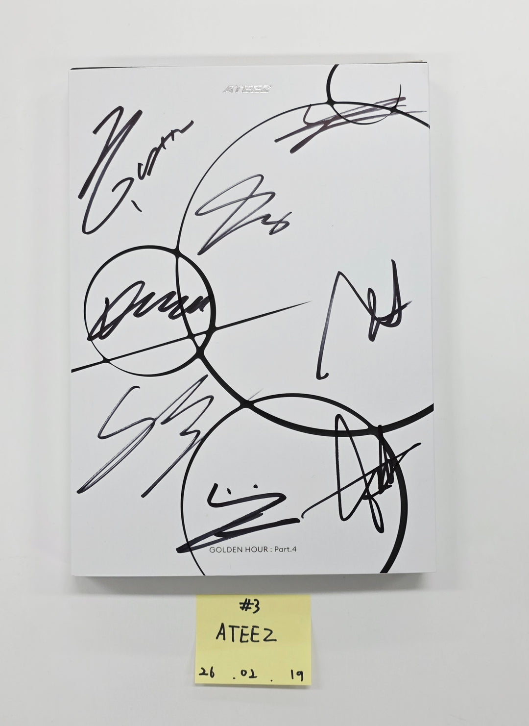 ATEEZ "GOLDEN HOUR : Part.4" - Hand Autographed(Signed) Promo Album [26.02.19]