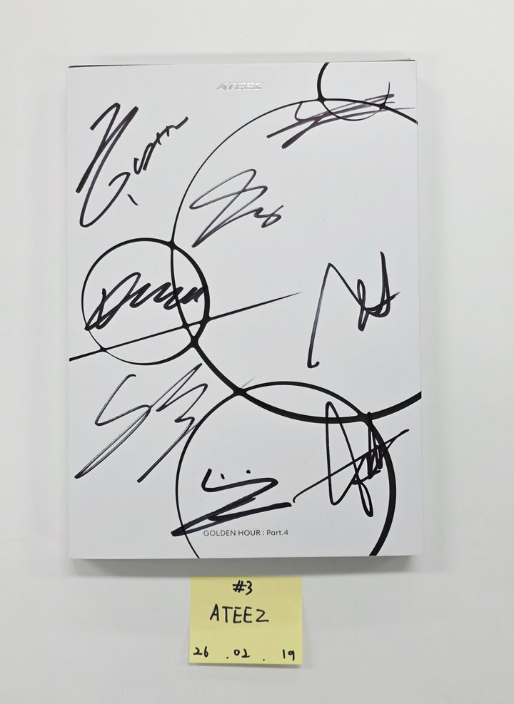 ATEEZ "GOLDEN HOUR : Part.4" - Hand Autographed(Signed) Promo Album [26.02.19]
