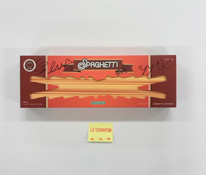 LE SSERAFIM "SPAGHETTI" - Hand Autographed(Signed) Promo Album [26.02.24]