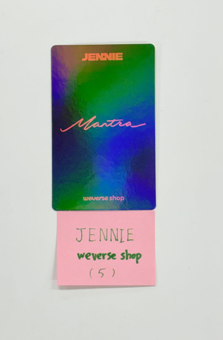 Jennie (of Black Pink) "MANTRA" - Weverse Pre-Order Benefit Photocard [26.02.26]