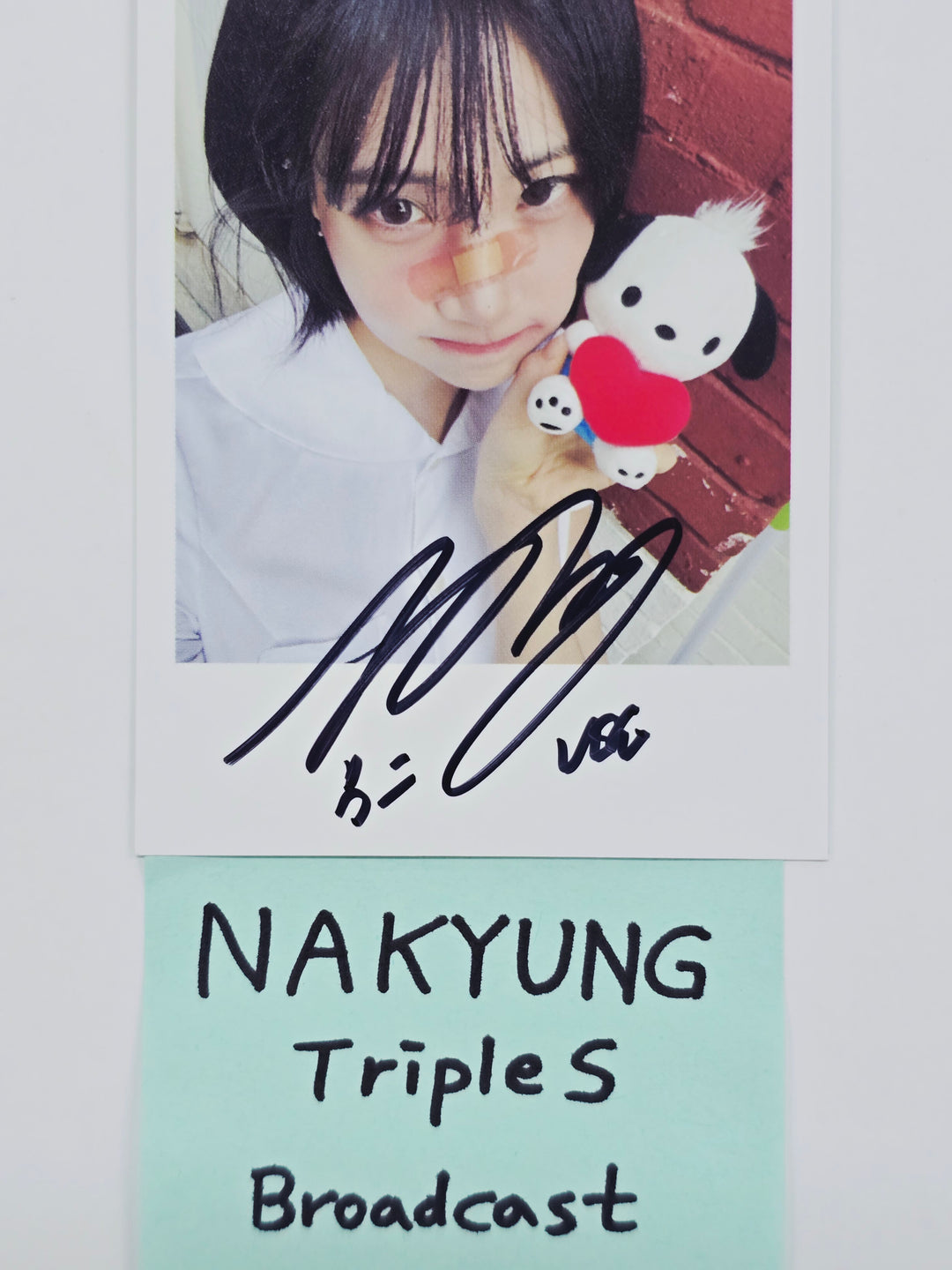 NAKYUNG (of Triples) - Hand Autographed(Signed) Broadcast Polaroid type Photocard [26.03.03]