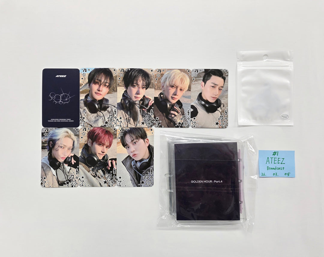ATEEZ "GOLDEN HOUR : Part.4" - Broadcast Photocard set + Photocard Binder [26.03.05]