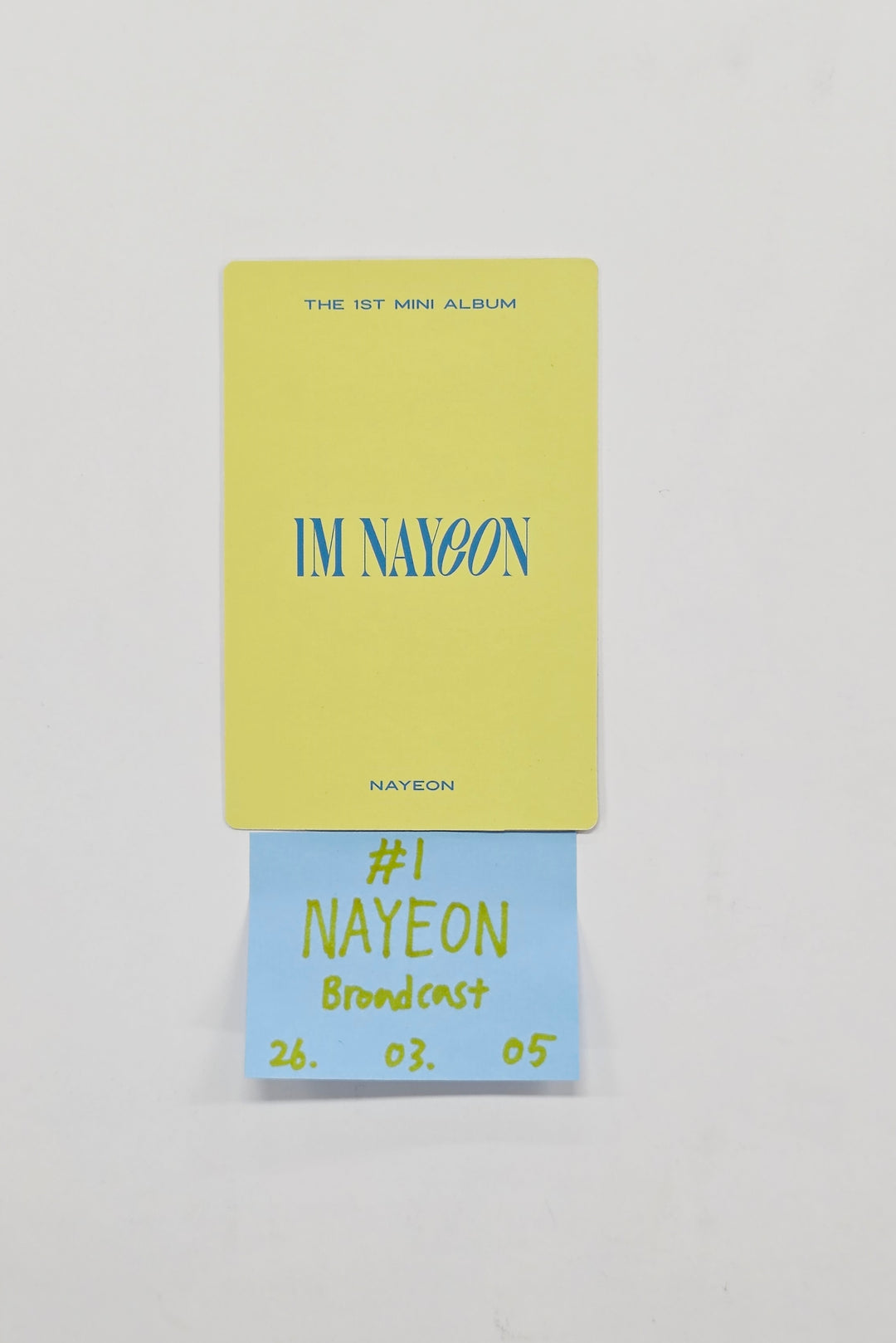 Nayeon (of Twice) "IM NAYEON" - Broadcast Photocard [26.03.05]