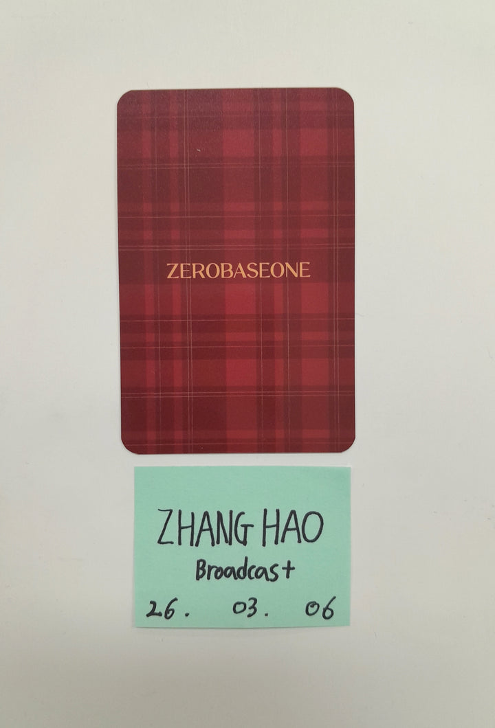 ZHANG HAO (of ZeroBaseOne) - Broadcast Photocard [26.03.06]