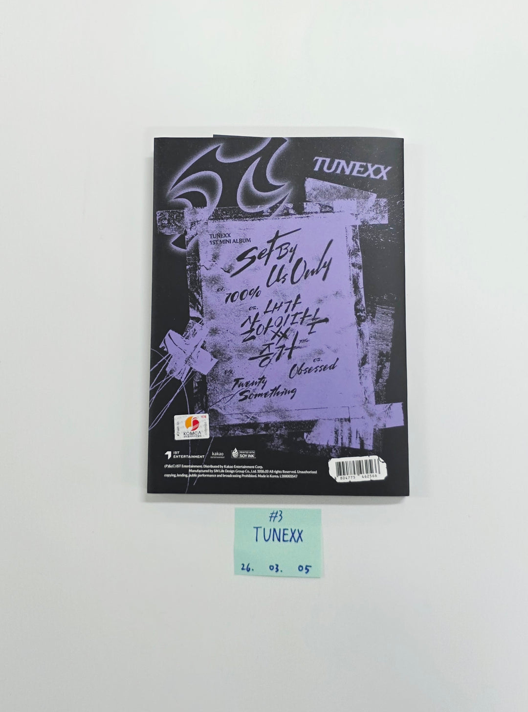 TUNEXX "SET BY US ONLY" - Hand Autographed(Signed) Promo Album [26.03.06]