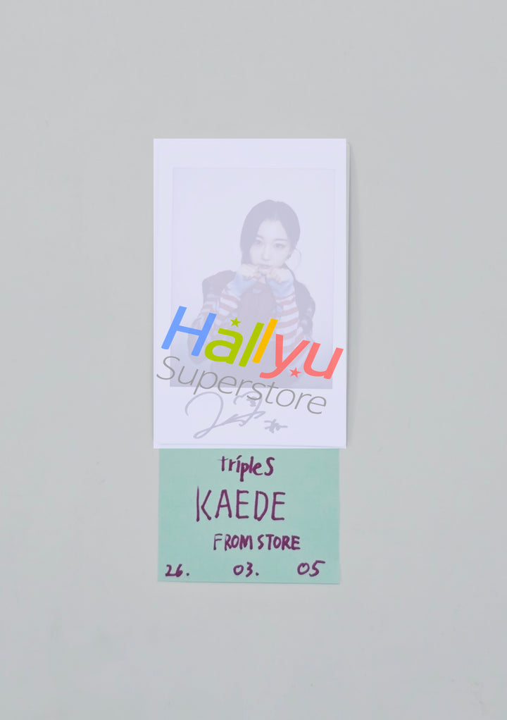 KAEDE (of Triples_msnz) - Hand Autograhped(Signed) Polaroid [26.03.06]