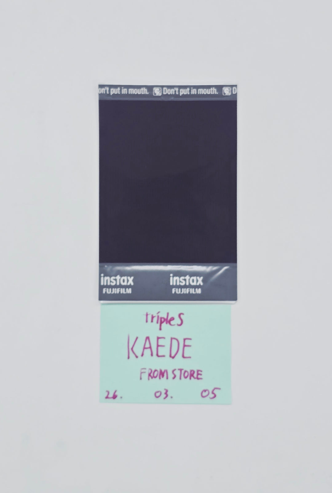 KAEDE (of Triples_msnz) - Hand Autograhped(Signed) Polaroid [26.03.06]