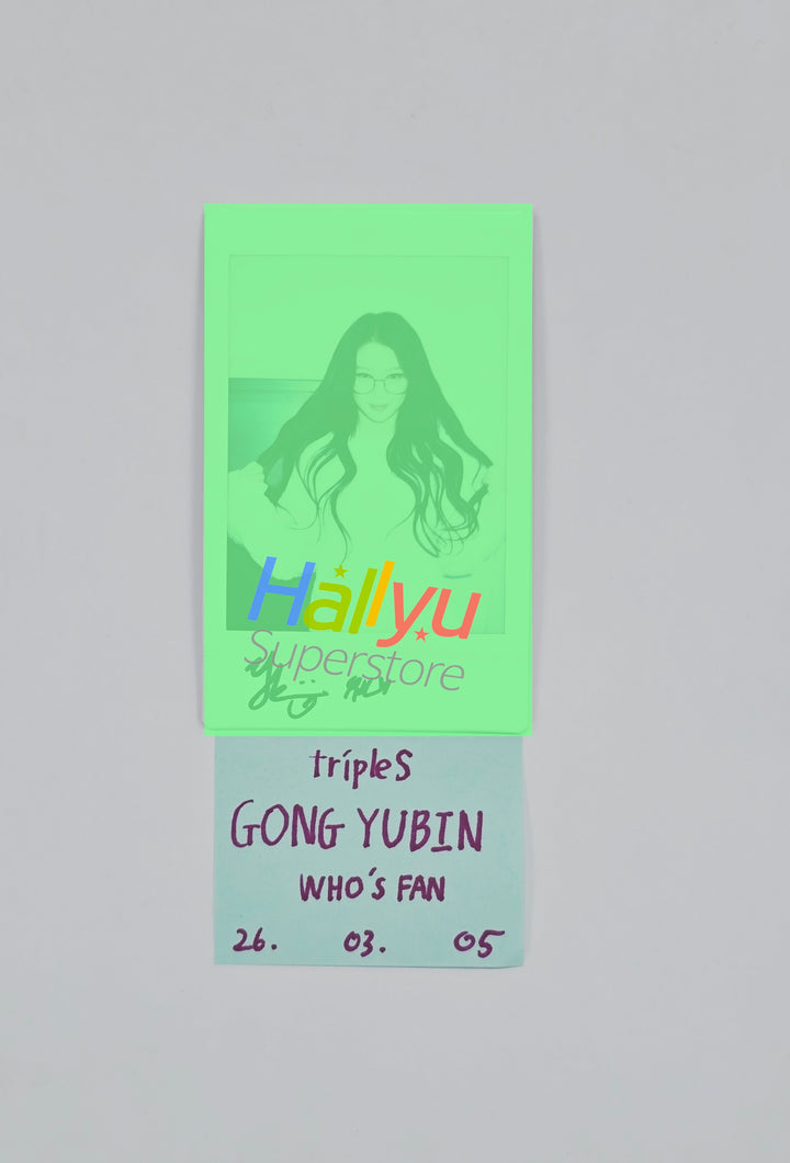 Gong yu Bin (of TripleS) - Hand Autographed(Signed) Polaroid [26.03.06]