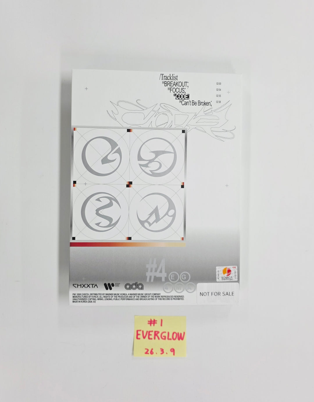 Everglow "CODE" - Hand Autographed(Signed) Promo Album [26.03.09]