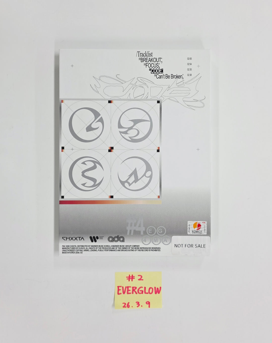 Everglow "CODE" - Hand Autographed(Signed) Promo Album [26.03.09]