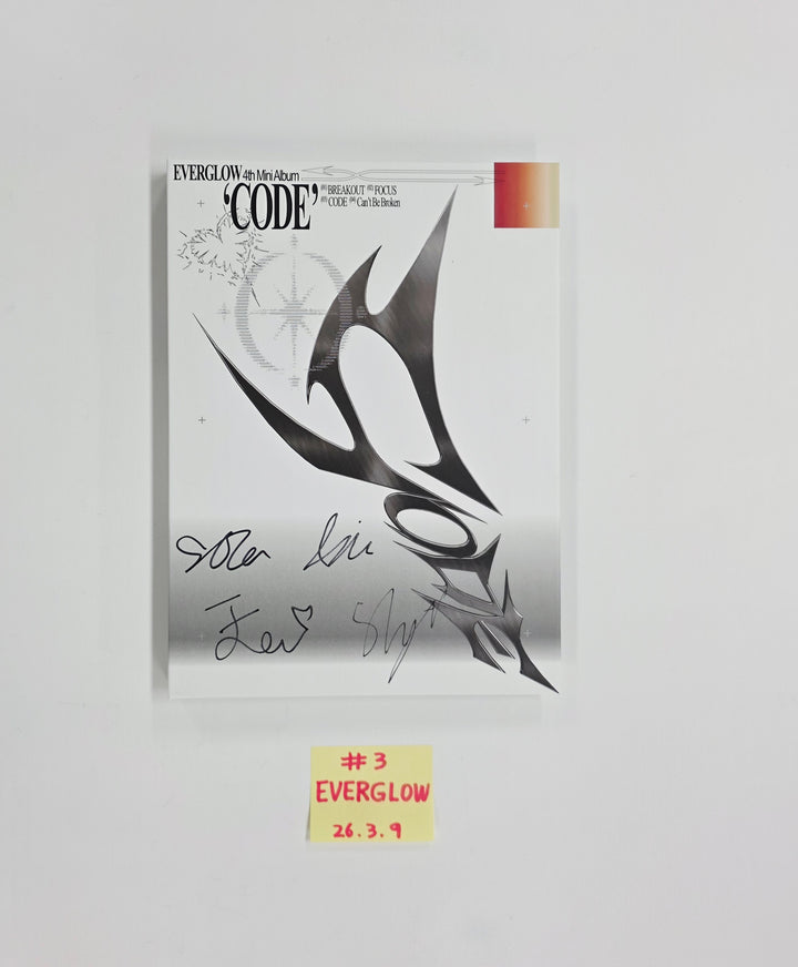 Everglow "CODE" - Hand Autographed(Signed) Promo Album [26.03.09]