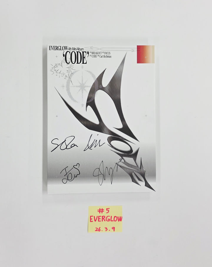 Everglow "CODE" - Hand Autographed(Signed) Promo Album [26.03.09]