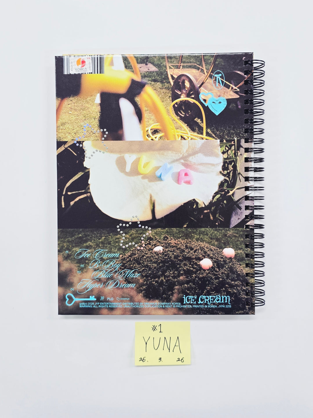 YUNA "Ice Cream" - Hand Autographed(Signed) Promo Album [26.03.26]