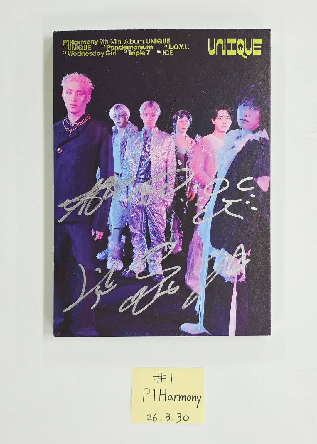 P1Harmony "UNIQUE" - Hand Autographed(Signed) Promo Album [26.03.30]