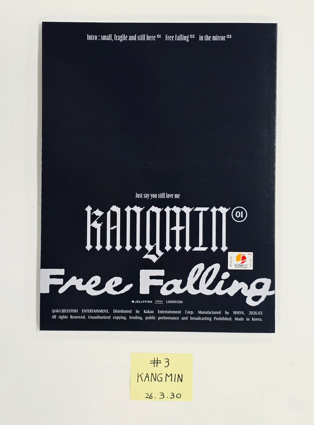 KANGMIN "Free Falling" - Hand Autographed(Signed) Promo Album [26.03.30]