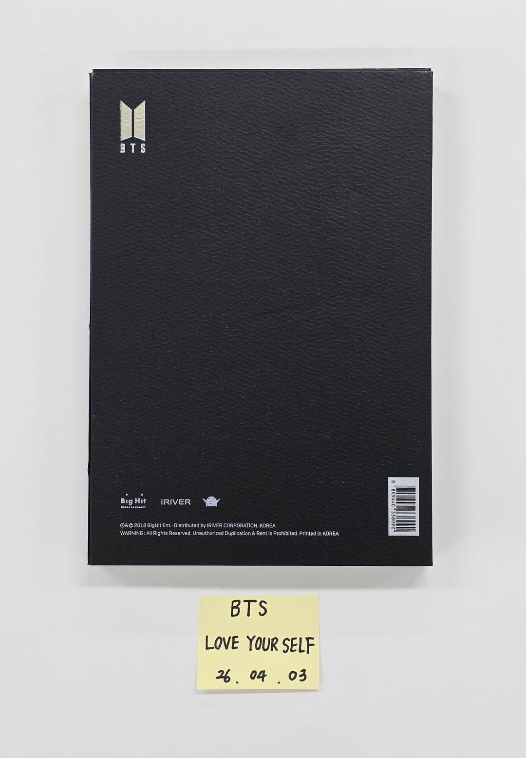 BTS "LOVE YOUR SELF" - Hand Autographed(Signed) Promo Album [26.04.03]