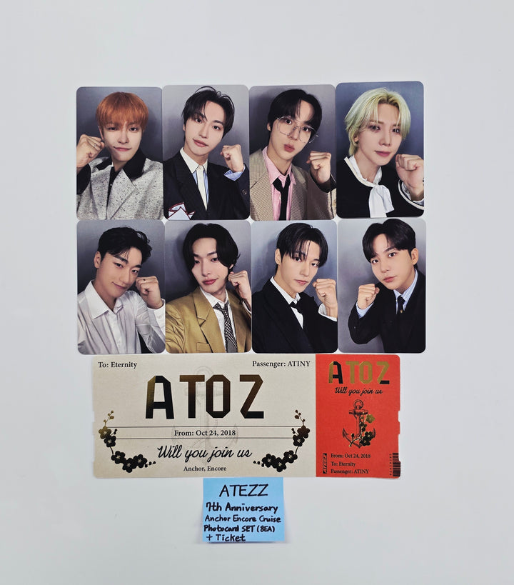 ATEEZ - 7th Anniversary Anchor Encore Cruise Ticket + Photocard Set (8ea) [26.04.03]