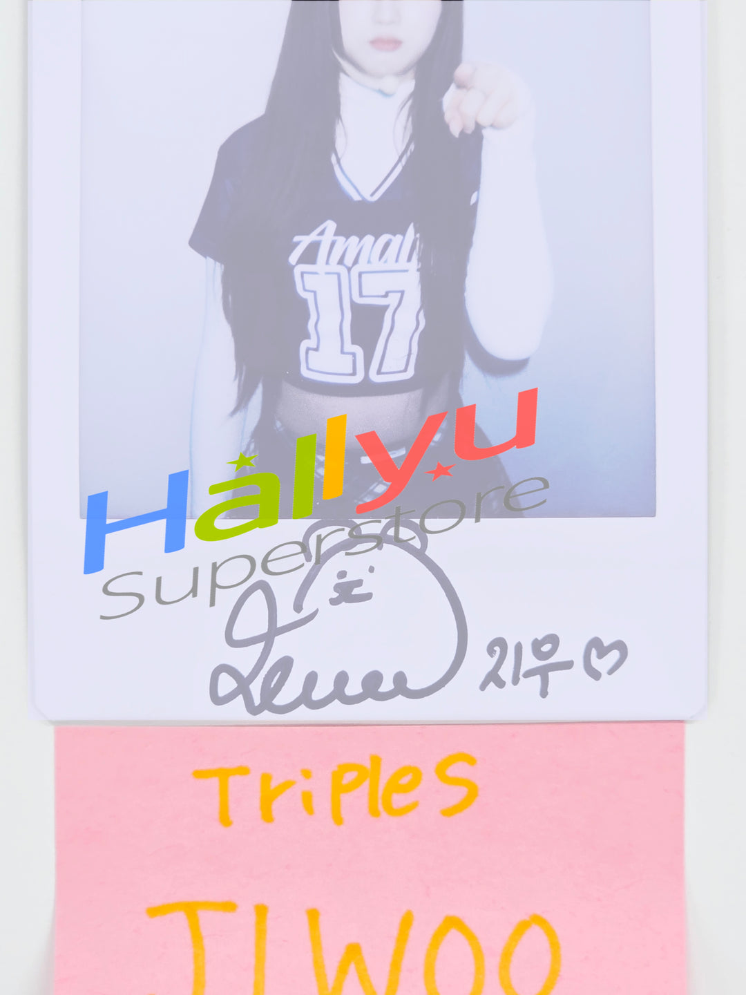 JiWoo (of TripleS) - Hand Autographed(Signed) Polaroid [26.04.07]