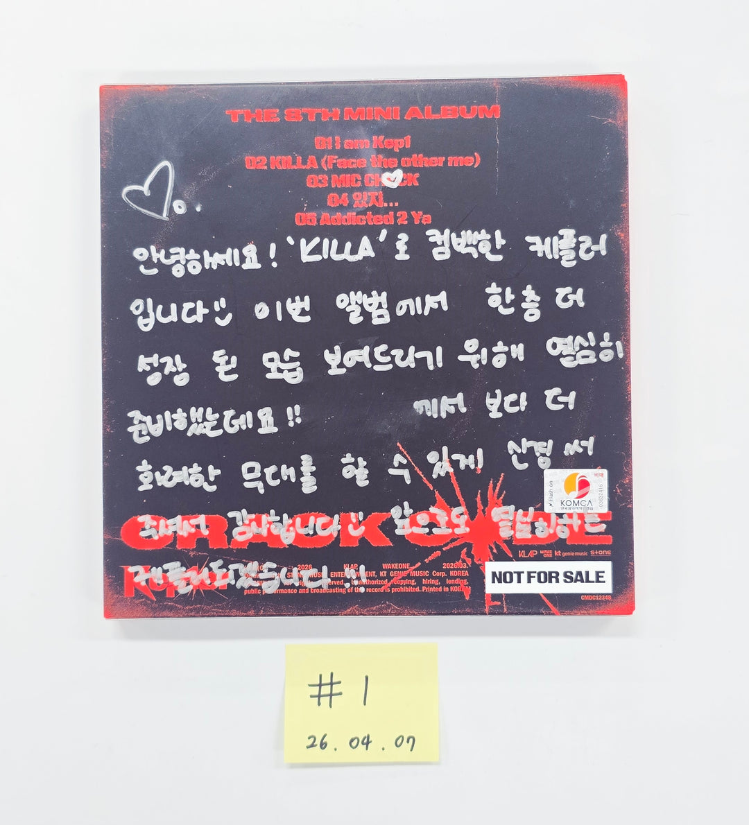 Kep1er "CRACK CODE" - Hand Autographed(Signed) Promo Album [26.04.07]