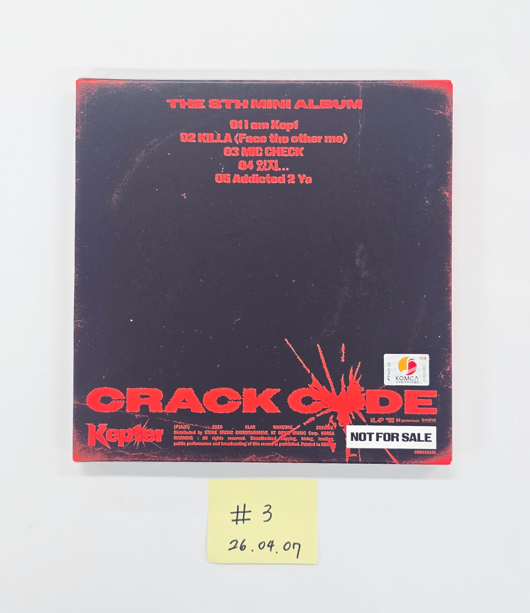 Kep1er "CRACK CODE" - Hand Autographed(Signed) Promo Album [26.04.07]