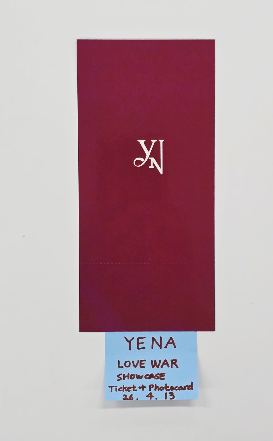 YENA "Love War" - Showcase Ticket + Photocard [26.04.13]