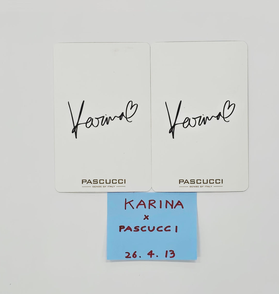 KARINA (of Aespa) X Pascucci Event Photocards Set (2ea) [26.04.13]